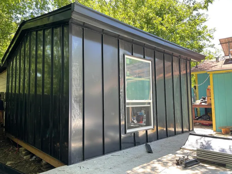 Black standing seam metal wall panels for Roof Inspection in Cherryville